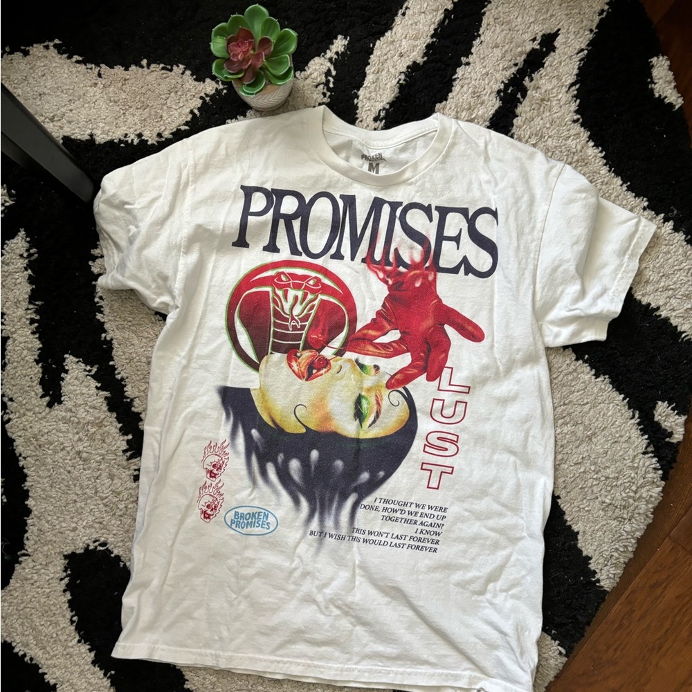 Broken Promises Lust Graphic Short Sleeve Tee Medium
